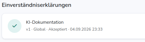 Einverständnis erklärt